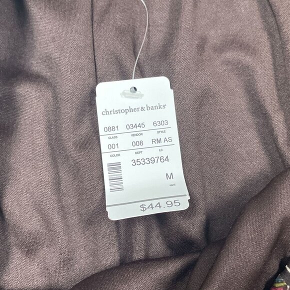 Christopher & Banks Paisley Pleated Skirt M Polyester Multicolor 0808 - Picture 5 of 10